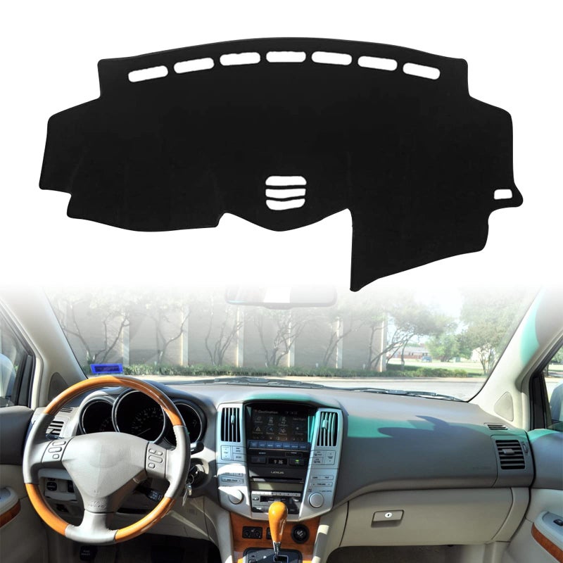 Clidr Car Dashboard Cover for 2004-2006 Lexus RX330, 2007-2009 RX350, 2006-2008 RX400h Silicone Non-Slip Dash Mat Anti-UV Carpet (Black Edge) - Image 1